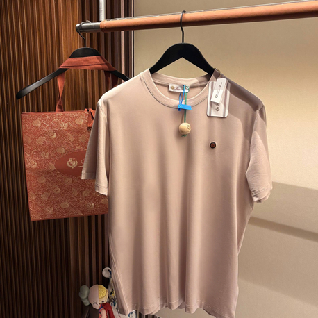 Loro Piana Krem-Bej Rengi Logo Detaylı Tshirt