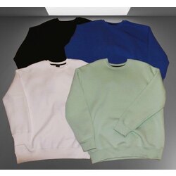 Oversize Üç İplik Düz Sıfır Yaka