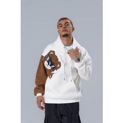 Oversize Peluş Ayıcık Baskılı Sweatshirt
