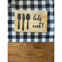 Let's Eat Ahşap Obje