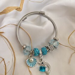Pandora Mavi İstiridye Charmlı Bileklik