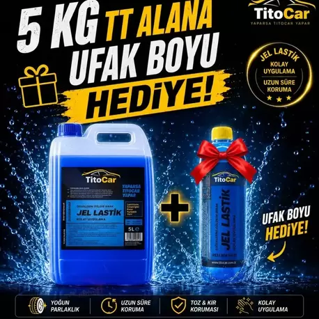 TitoCar VİP FF3423 Lastik Jel 5 LT + TitoCar VİP FF3423 Lastik Jel 600ml Hediye