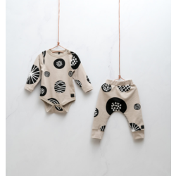 Moi Noi Body & Pantolon İkili Takım Daire Desenli