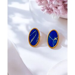 Işıltı Serisi - oval mini sabit Küpe