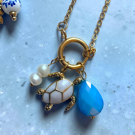 Kaplumbaga charm kolye 