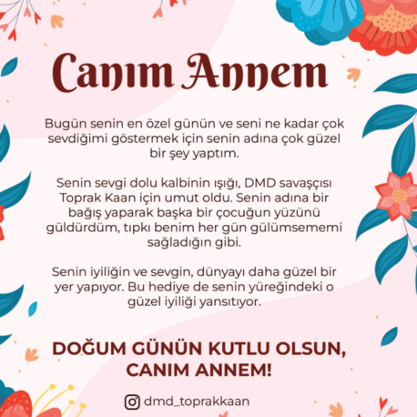 Canım Annem Dijital Destek Kartı