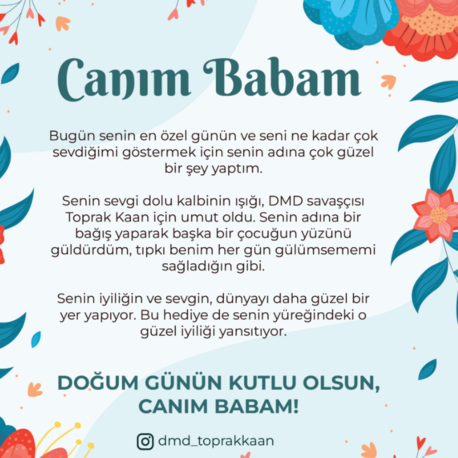 Canım Babam Dijital Destek Kartı