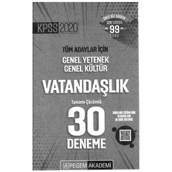 2020 - Pegem Vatandaşlık 30'lu Deneme