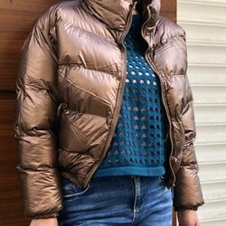 şişme kısa mont