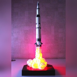 APOLLO 11 SATURN ROCKET - Bluetooth Hoparlör & LED