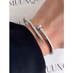 Çelik silver çivi model bileklik