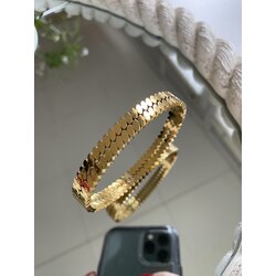 Çelik gold arpa kelepçe bileklik