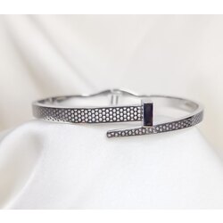 Çelik silver noktalı çivi bileklik