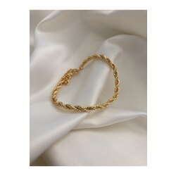 Çelik gold burgu bileklik 4mm