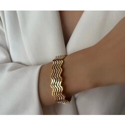 Çelik gold zigzag model kelepçe