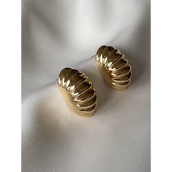 Gold istiridye desen küpe
