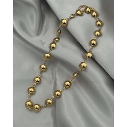 Çelik gold topçuk kolye