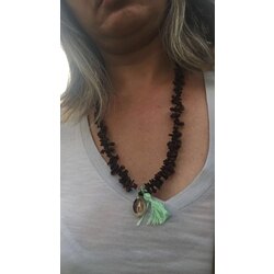 Karanfil Kolye deniz boncuğu detaylı
