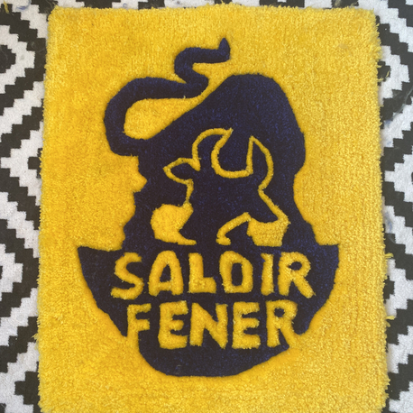  Kadıköy Boğası Tufting Halı | Saldır Fener Tasarımı | El Yapımı Taraftar Rug 