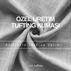 100 -2,40 En 1.Sınıf Gri Tufting Kumaşı