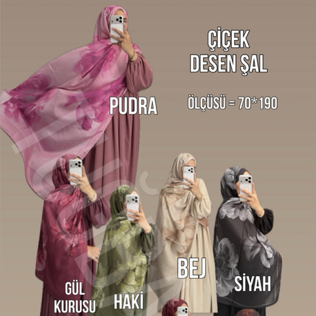 ÇİÇEK DESEN ŞAL’ AÇIKLAMAYA DİKKAT ET ⚠️