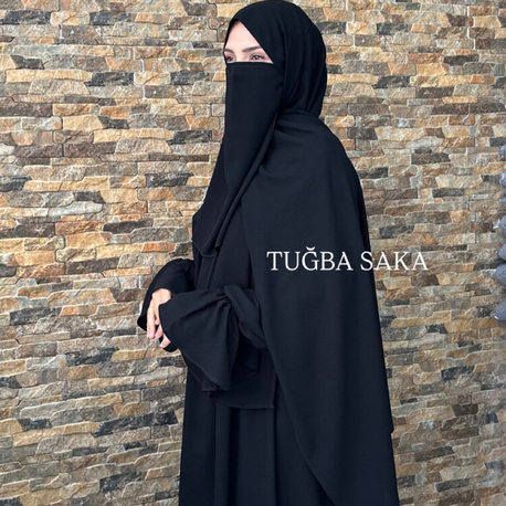 VERA ŞALLI TAKIM “ SİYAH ( İÇ PEÇE HEDİYE )