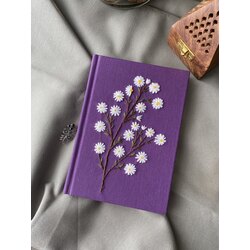 Mor Papatyalar Nakışlı defter