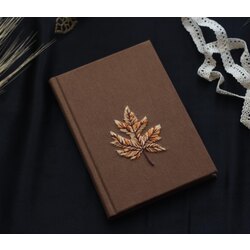 Çınar Yaprağı Nakışlı Defter 