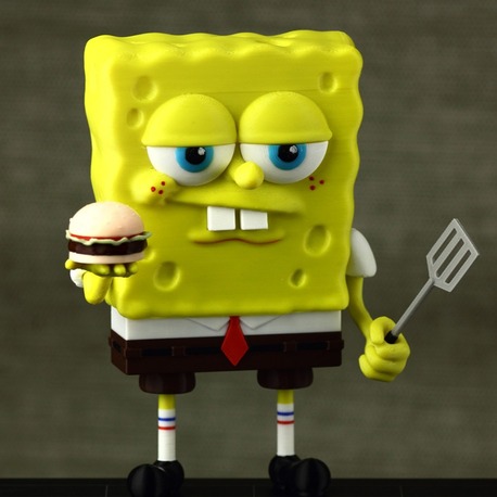 SüngerBob 3D Baskı Figürü – Değiştirilebilir Kollarıyla Eğlenceye Hazır! 