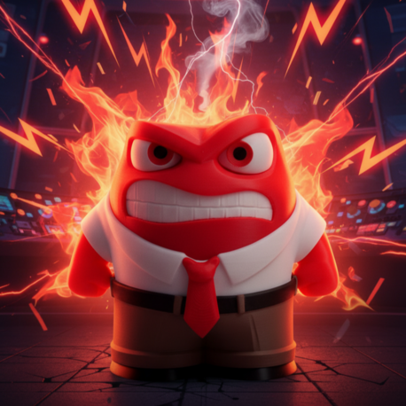 Inside Out “Öfke” 3D Baskı Figürü – Kızgın Ama Tatlı! 