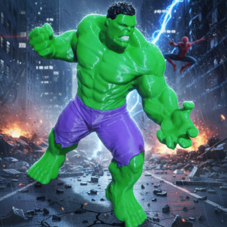 3D Baskı Hulk Figürü 