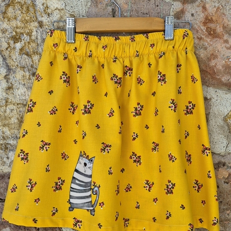 Çizgili Kedi Çocuk Eteği
