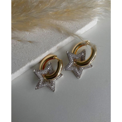 ZİRKON YILDIZ CHARM KÜPE