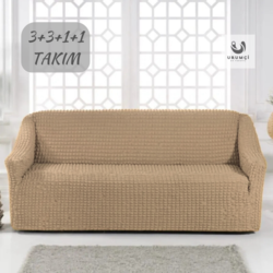 BÜRÜMCÜK 3+3+1+1 KOLTUK ÖRTÜSÜ TAKIMI (ETEKSİZ)
