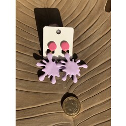 El yapımı splash desen küpe