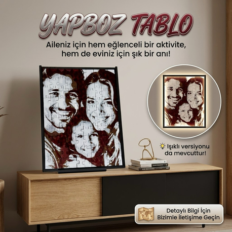 Kişiye Özel Fotoğraflı YapBoz Tablo