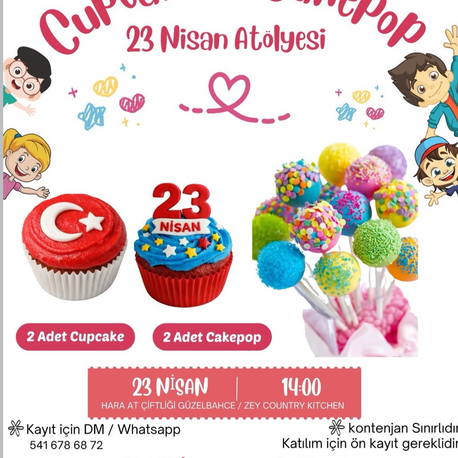 Çocuklar için cupcake workshop