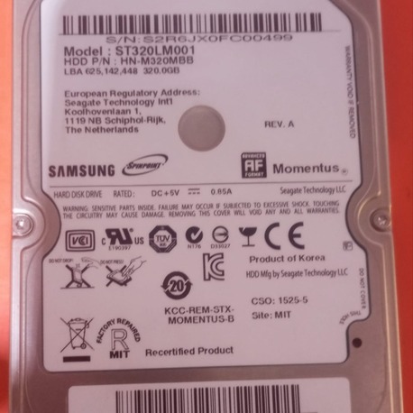 Seagate 320GB 2.5” SATA Laptop Hard Disk (Sağlık 100 - Sorunsuz)