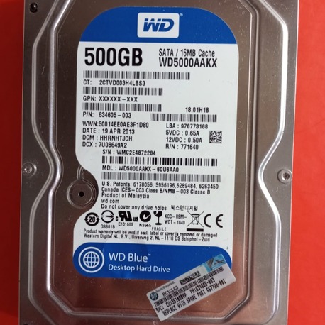 WD Blue 500 GB 3.5” SATA Hard Disk (Sağlık 100 , 7200RPM ile hızlı , Sorunsuz , İkinci El)