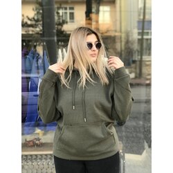 DÜZ RENK OVERSİZE SWEAT