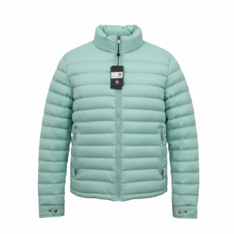 Armani Exchange Mint Yeşili Şişme Mont - Yüksek Yaka Puffer Ceket