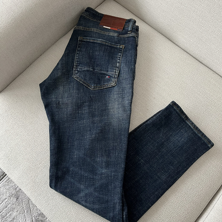 TMY-slim taper fit-koyu mavi jeans