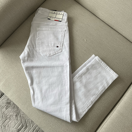 TMY-slim taper fit-Beyaz jeans
