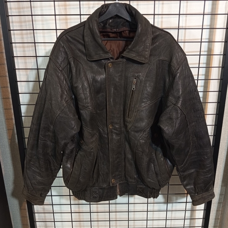 VİNTAGE BOMBER HAKİKİ KUZU DERİSİ ŞIK JACKET 