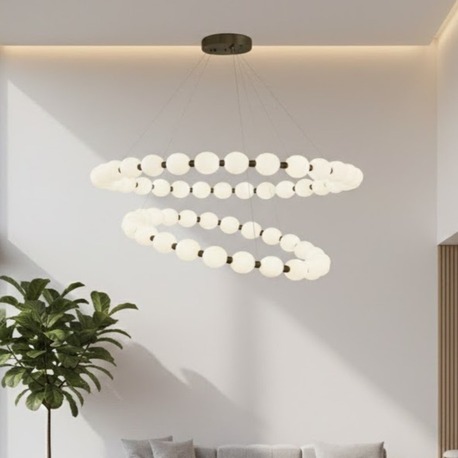 VonaLight 2'li (60-80 cm) İnci Top Sarkıt Avize VN 83511