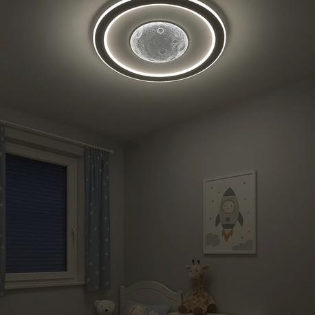 PLAFONYER LED AVİZE AY GÖRÜNÜMLÜ 40 cm