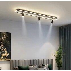 ELİPS PLAFONYER LED AVİZE 16x80 cm 3 SPOTLU