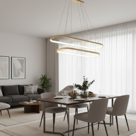 Led Sarkıt Avize 2'li Oval Model