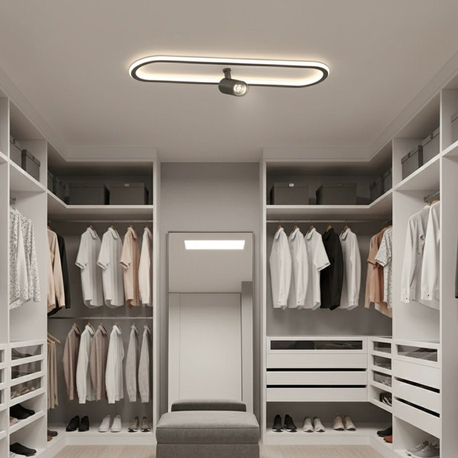 ELİPS PLAFONYER LED AVİZE 16x40 cm 1 SPOTLU