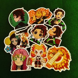 Demon Slayer Karışık 10'lu Sticker Seti 